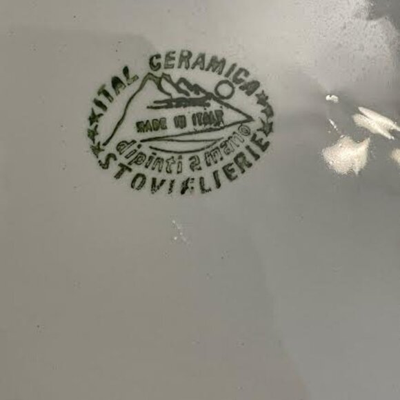 Extra Large Italian Pasta Bowl  Stoviglierie  Hand Painted Floral Made In Italy - Picture 4 of 9